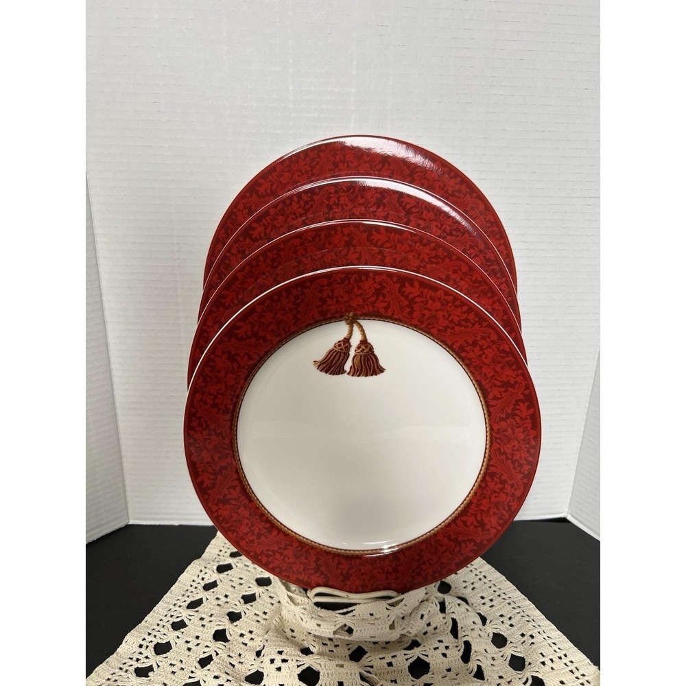 Hallmark Sakura Holiday Abundance Collector Plate Stoneware Christmas Round (4) - Picture 4 of 7